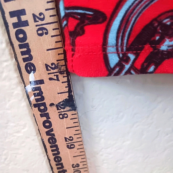 Lularoe Leggings Biker Motorcycle TC Tall & Curvy Red - Picture 5 of 7